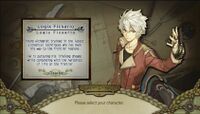 Logy in the character selection screen