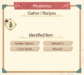 Mysteries Recipes