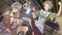 Tiffani and Filly drinking in Atelier Totori