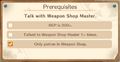 Weapon Shop Master Bamboo Lore 1