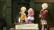 Micie speaking with Escha and Logy.